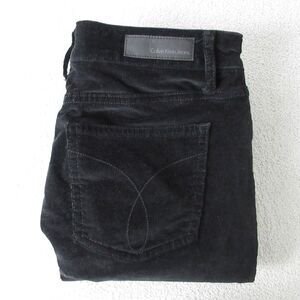Calvin Klein Jeans Corduroy Pants Womens 10/32 Ultimate Skinny Black Stretch